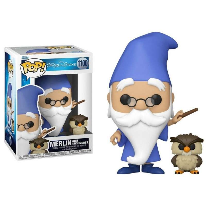 Funko pop disney the sword and the stone merlin el encantador merlin con archimedes 49152