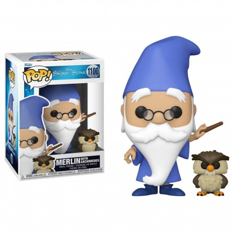 Funko pop disney the sword and the stone merlin el encantador merlin con archimedes 49152