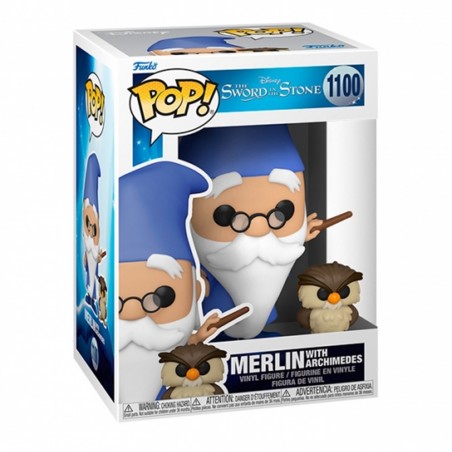 Funko pop disney the sword and the stone merlin el encantador merlin con archimedes 49152