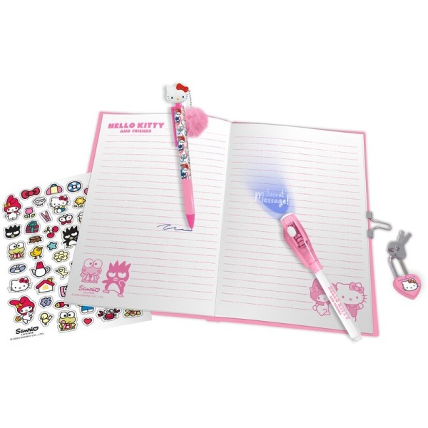 Diario Con Boligrafo Magico Hello Kitty + Boligrafo Con Topper