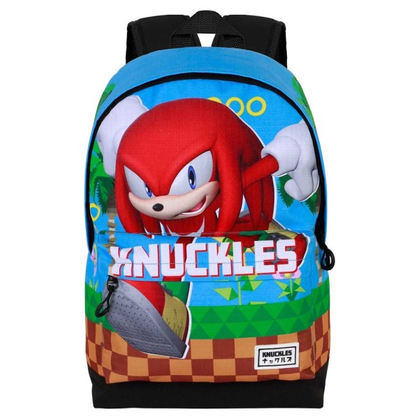 Mochila Run Knuckles Sonic The Hedgehog 31x18x44cm.