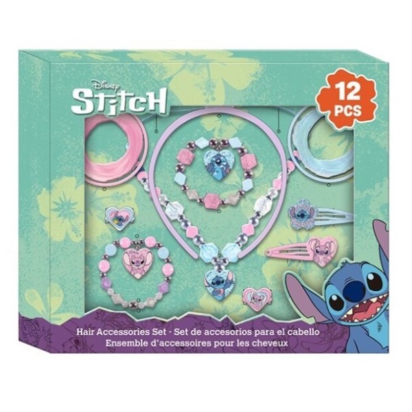 Set Joyas Y Accesorios 12Pcs Stitch