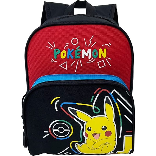 Mochila Pikachu Pokemon Colorful 30cm