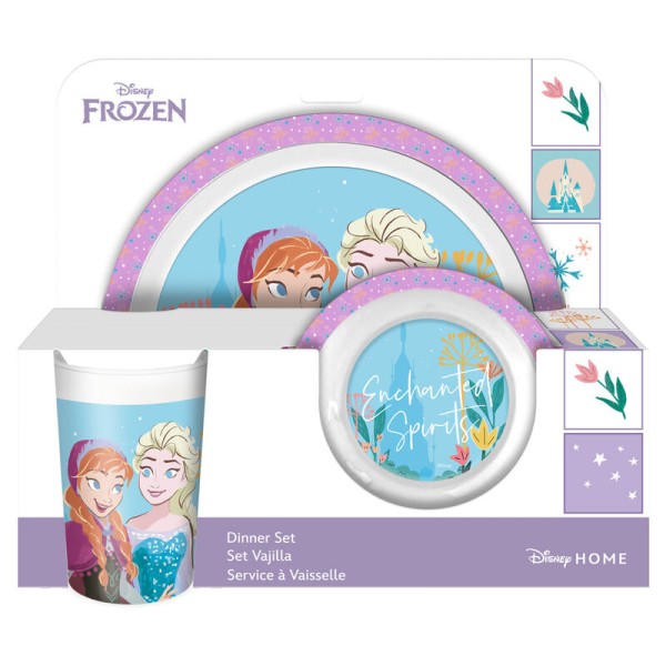 Set Plato Bowl Y Vaso Frozen Disney