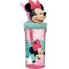 Vaso Minnie Disney con Pajita y Tapa con figurita 3D 360ml