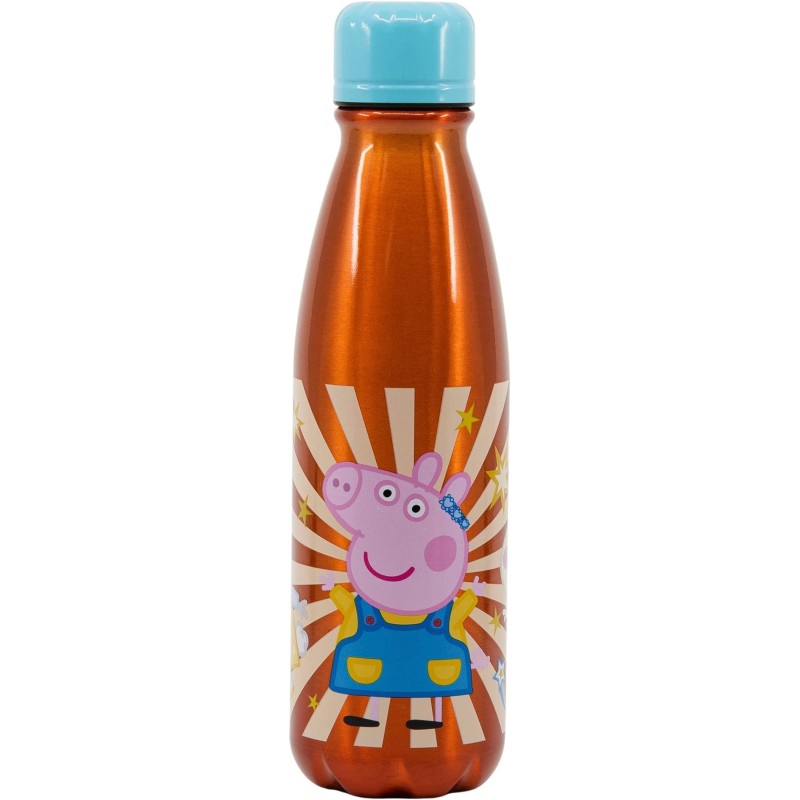 Botella de aluminio 600ml Peppa Pig, sin BPA