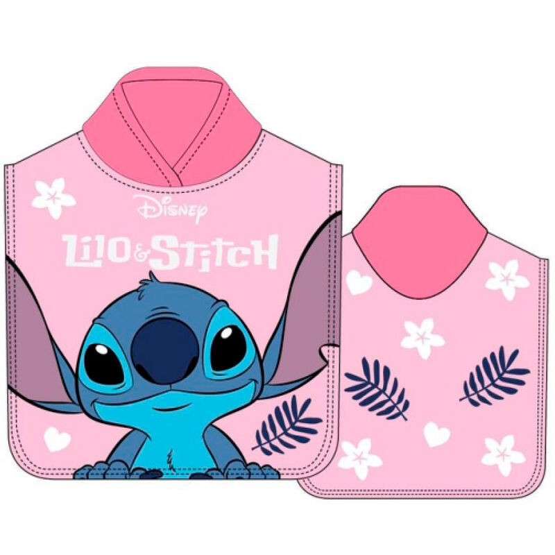 Poncho Toalla Stitch Disney Microfibra