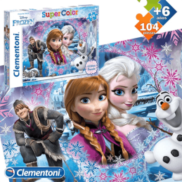 Puzzle 104 Piezas Frozen Disney C/Purpurina