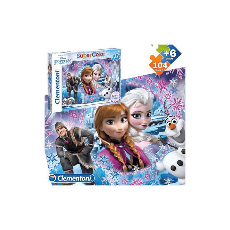 Puzzle 104 Piezas Frozen Disney C/Purpurina