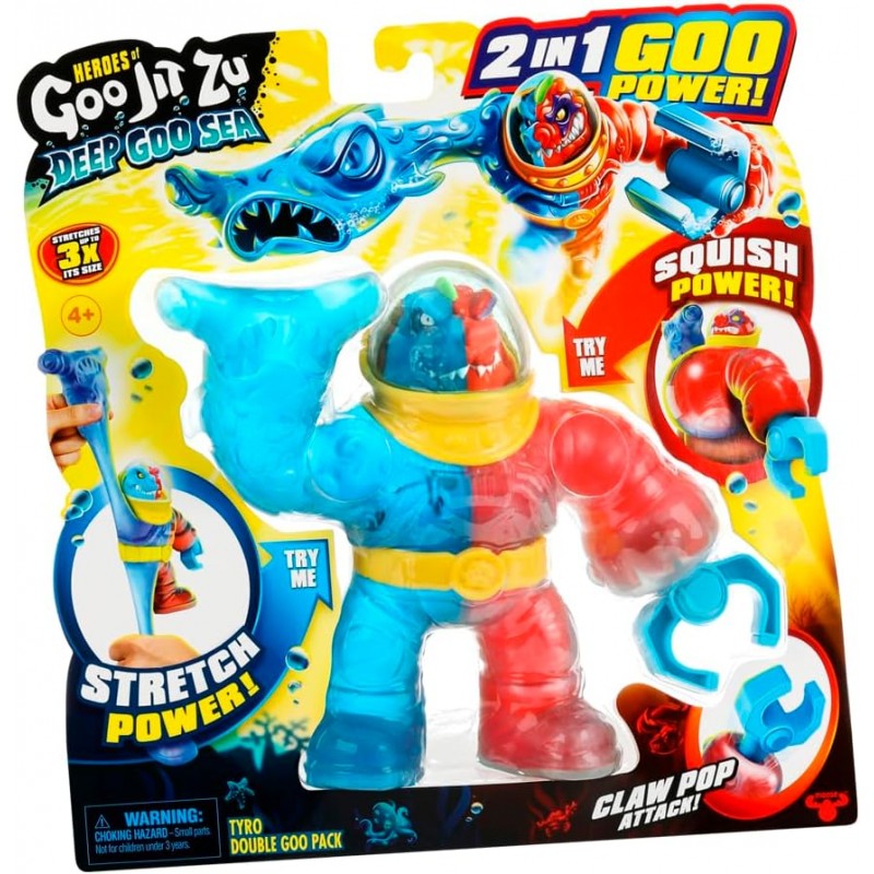 Figura goo jit zu - pack doble héroe tyro (novedad)