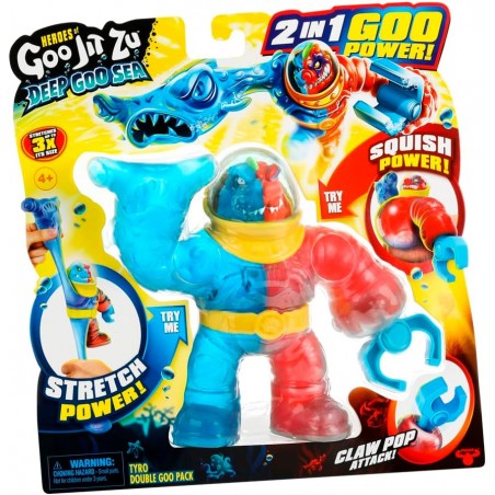 Figura goo jit zu - pack doble héroe tyro (novedad)