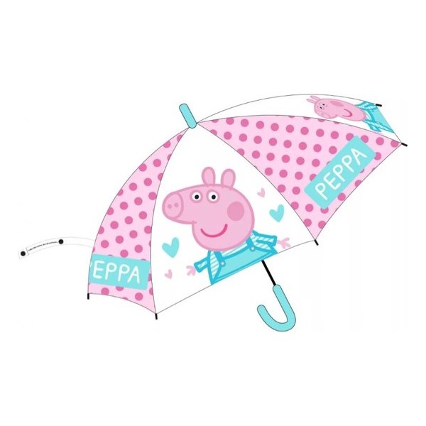 Paraguas Auto Transparente Peppa Pig 43.5Cm