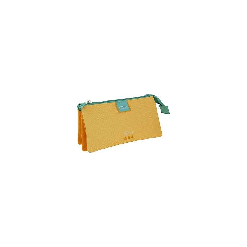 Portatodo Triple Kuru Amarillo 22,5X12X14Cm