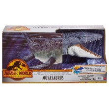Figura mattel jurassic world mosasaurus defensor del océano