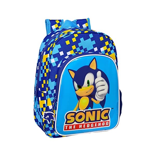 Mochila Infantil Adapt.Carro Sonic Speed 26X11X34Cm