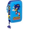 Plumier Doble PqÃ±o 28 Pcs Sonic Speed 12,5X4X19,5Cm