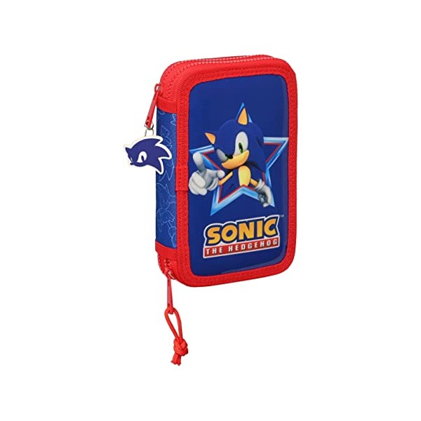 Plumier Doble PqÃ±o 28 Pcs Sonic LetS Roll 12,5X4X19,5Cm