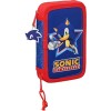 Plumier Doble PqÃ±o 28 Pcs Sonic LetS Roll 12,5X4X19,5Cm