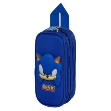 Portatodo 3D Face Sonic The Hedgehog Doble 9,5x22x8cm.