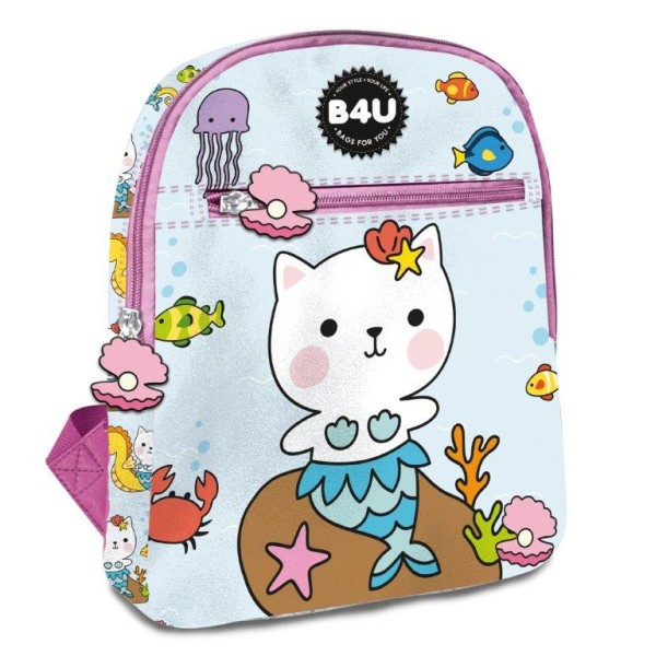 Mochila Mediana B4U Mermaid Cats 30Cm