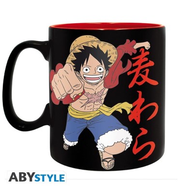 Taza abystyle one piece luffy & skull