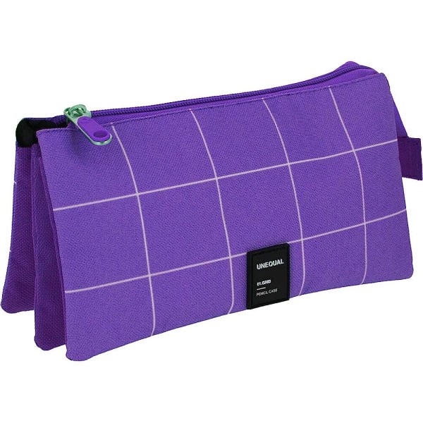 Portatodo Triple Unequal Morado 23.5X12X14Cm