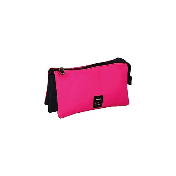 Portatodo Triple Unequal Fluor Rosa 23.5X12X14Cm