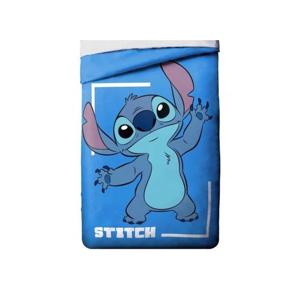 EDREDON LILO & STITCH AZUL 170X260CM GRAMAJE: 280grs. TACTO PLUMA