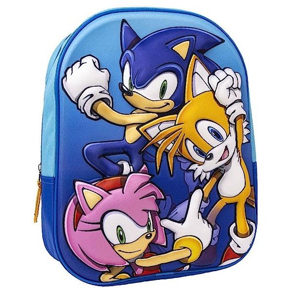 Mochila 3D Sonic 31x25x10cm.