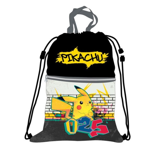 Saco Mochila Pokemon Con Bolsillos 45x35cm.