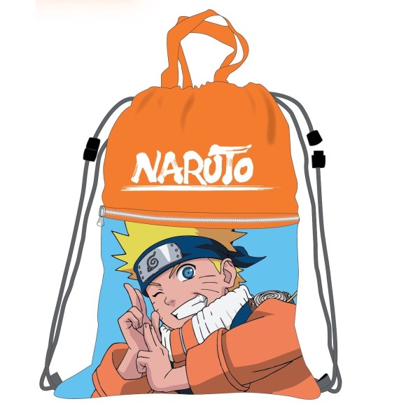 Saco Mochila Naruto Con Bolsillos 45x35cm.