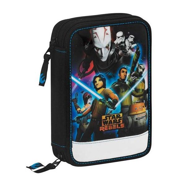 Plumier Star Wars Doble 34pcs 14x21x5cm.