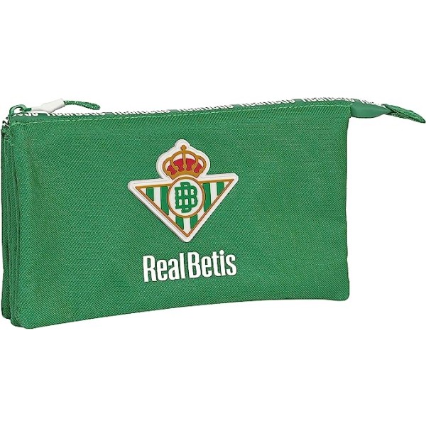 Portatodo Triple Reciclado Real Betis Balompie 12x22cm.