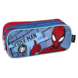 Estuche Portatodo 2 Compartimentos Spiderman 22.5 X 8.0 X 10.0 Cm