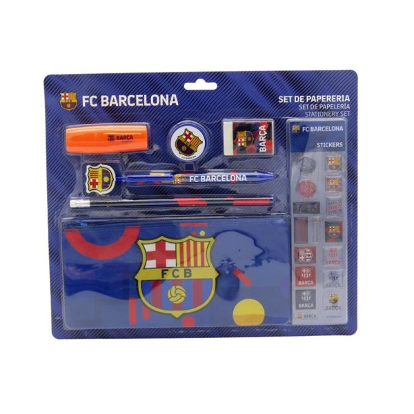 SET DE PAPELERÍA CON PEGATINAS F.C.BARCELONA