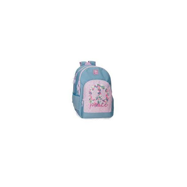 Mochila Escolar Adaptable ROLL ROAD Doble Compartimento 33x44x17cm.