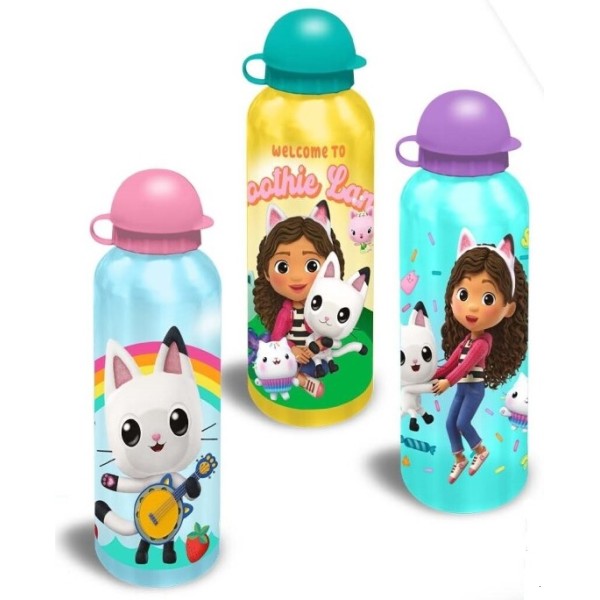 Cantimplora Aluminio 500Ml Surtido 3 DiseÃ±os Gabbys Dollhouse