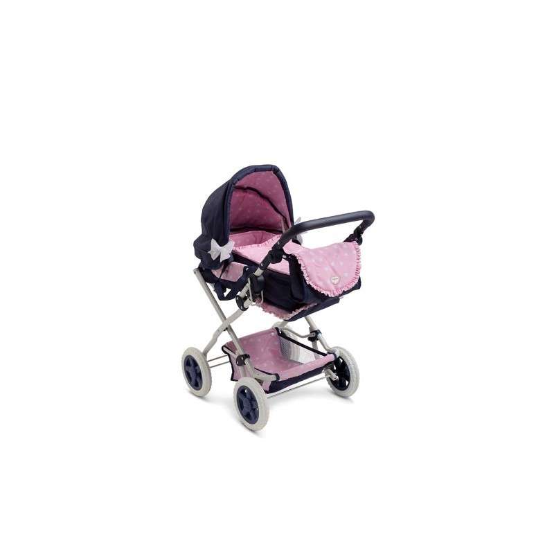 COCHE MUÑECA CORAZONES 3X1 PLEGABLE 42X85X53CM