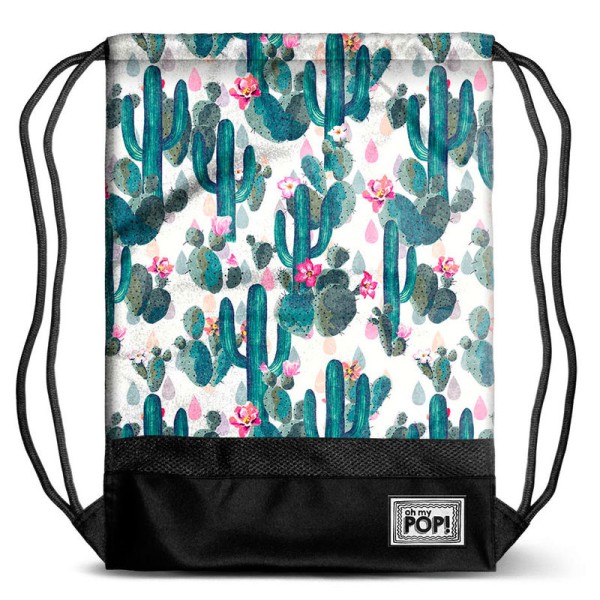 Saco Mochila Cactus Oh My Pop 34x47x1cm.