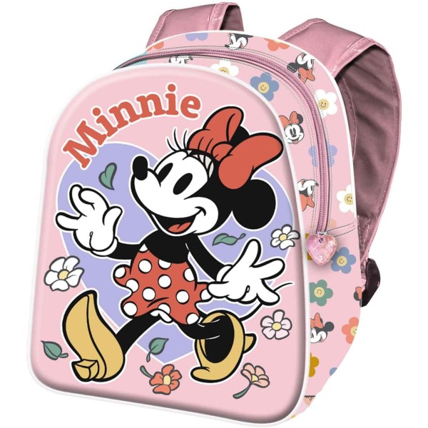 Mochila Mini 3D Minnie Disney 25.5x20.5x10cm.