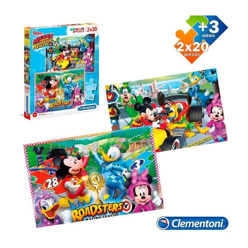 PUZZLE 2X20 PCS MICKEY