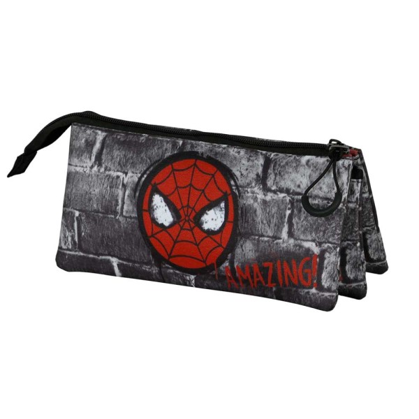 Portatodo Triple Amazing Spiderman Marvel 11x23x7cm