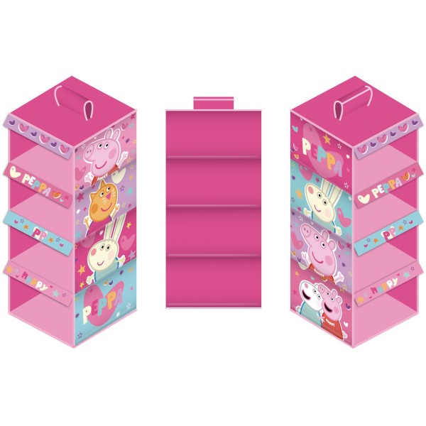 COLGADOR/ORGANIZADOR ARMARIO CON 4 HUECOS 29X28X65 CM. DE PEPPA PIG