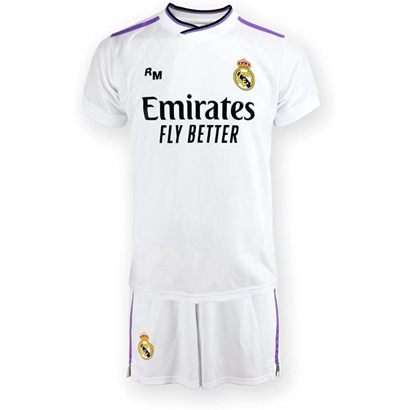 Conjunto Real Madrid Niño Camiseta y PantalÃ³n T.8 Temporada 2022-23 Replica