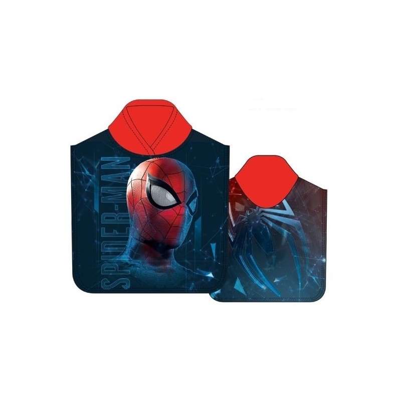 Poncho Toalla Spiderman Marvel Microfibra 50x100cm.