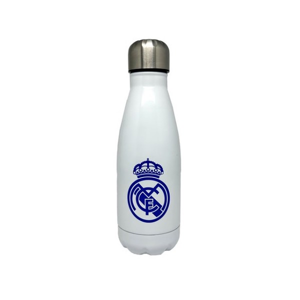 Botella Cantimplora Blanca Acero Inoxidable Real Madrid 550ml.