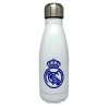 Botella Cantimplora Blanca Acero Inoxidable Real Madrid 550ml.