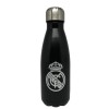 Botella Cantimplora Negra Acero Inoxidable Real Madrid 550ml.