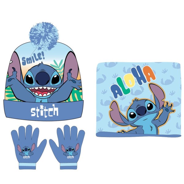 Conjunto De Gorro, Guantes y Braga De Stitch