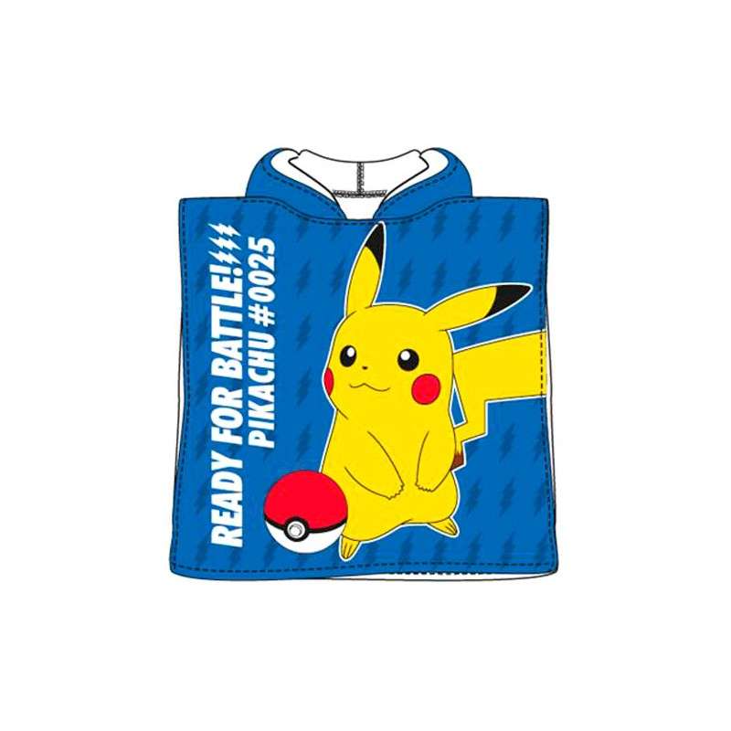 Poncho Pokemon Microfibra 55x100cm.